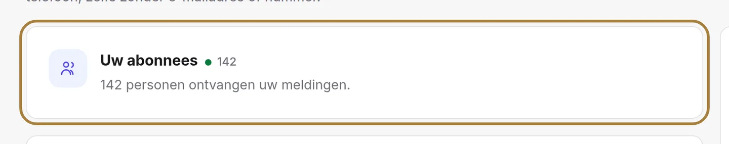 Wie ontvangt: de bezoekers die de meldingen hebben geaccepteerd.