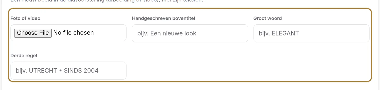 Een visual toevoegen.