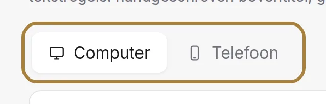 Computer en telefoon: twee gescheiden diavoorstellingen.