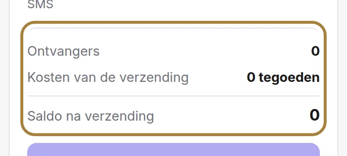 De totale kosten, en het saldo dat u overhoudt.
