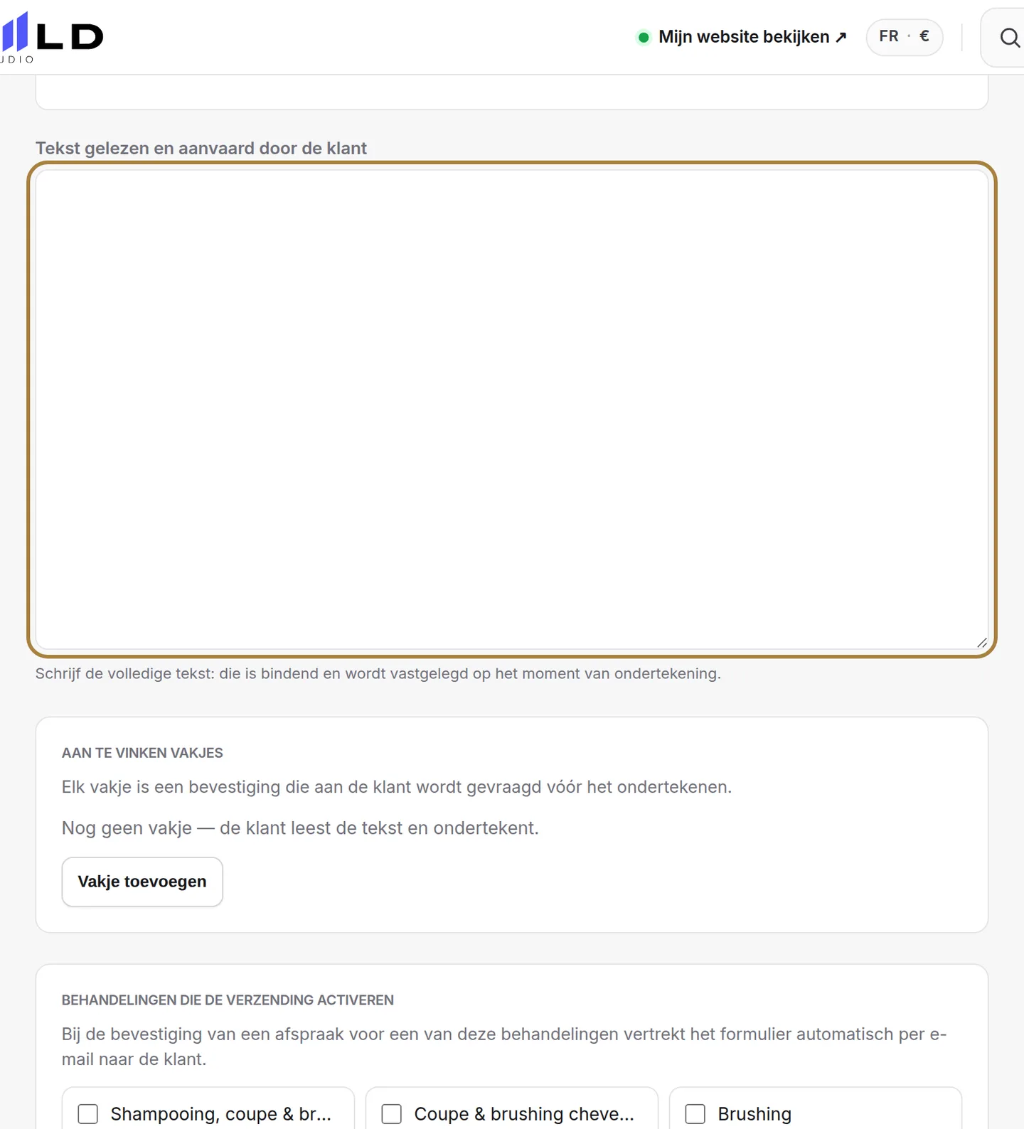 De bindende tekst, en de vragen die u vooraf stelt.