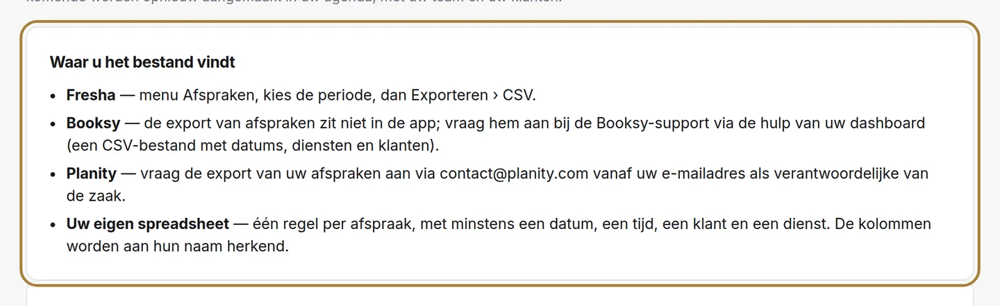 Waar u het bestand vindt, per software. | Buiiild.com