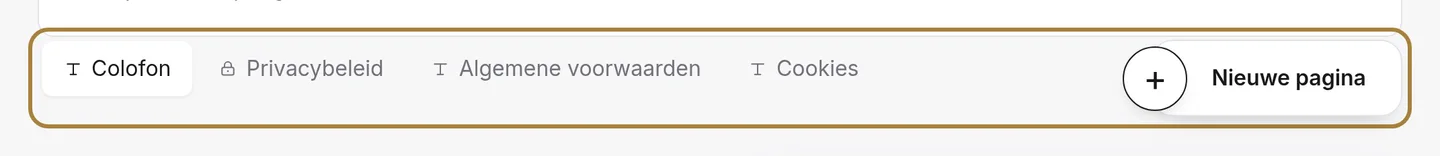 Een tabblad per document, en de + om er een toe te voegen.