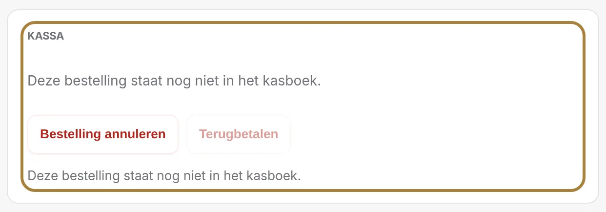 Afrekenen of terugbetalen.