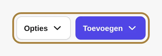 Toevoegen, en de Opties: reserveringslink, groepstarieven, export, afdrukken.