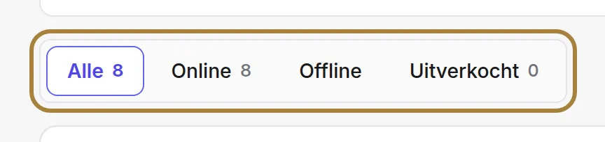 Online, offline, uitverkocht: elke weergave heeft haar teller.