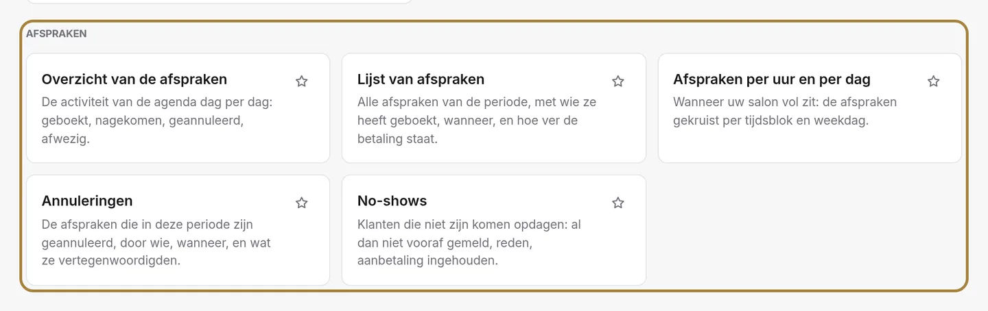Gerangschikt per onderwerp.