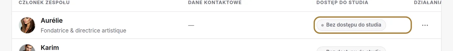 Praca w salonie to nie to samo, co dostęp do oprogramowania: dostęp przyznaje się osobno.
