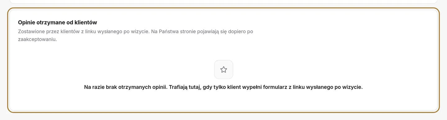 Opinie otrzymane od klientów: akceptowanie, edytowanie, odpowiadanie, usuwanie.