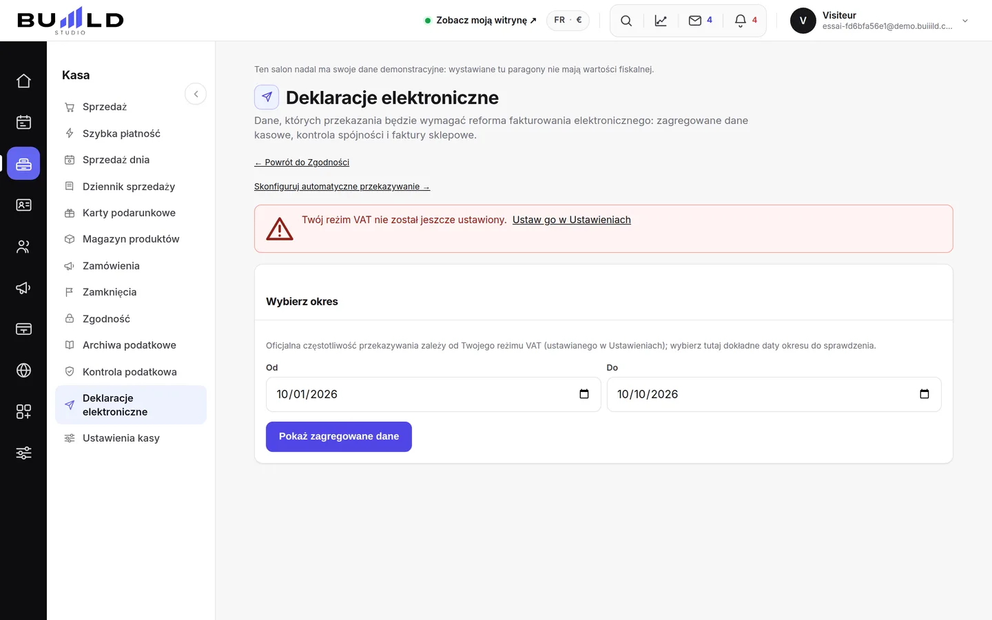 Ekran deklaracji elektronicznych. | Buiiild.com