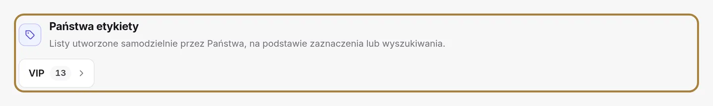 Etykiety stają się grupami.