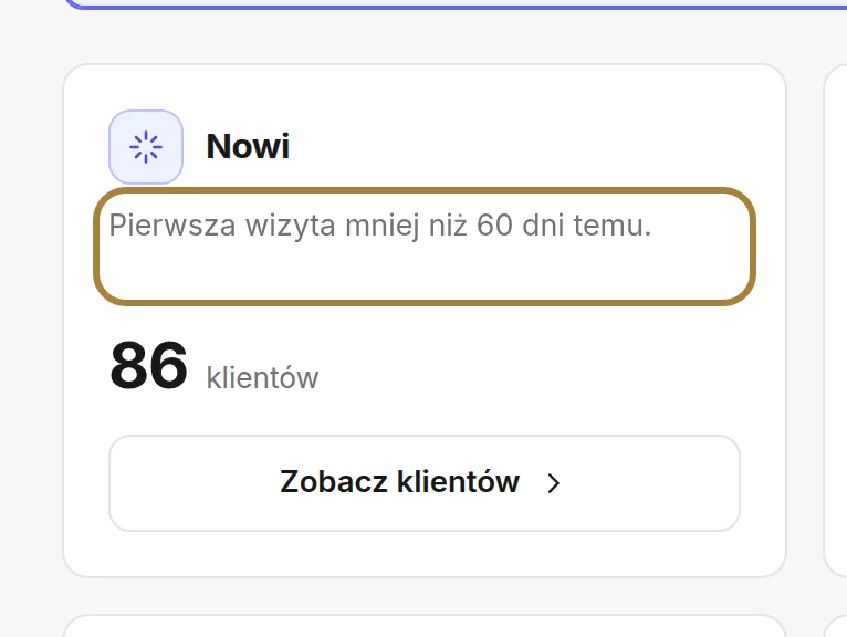 Każda grupa pokazuje swoją zasadę i aktualną liczbę osób.