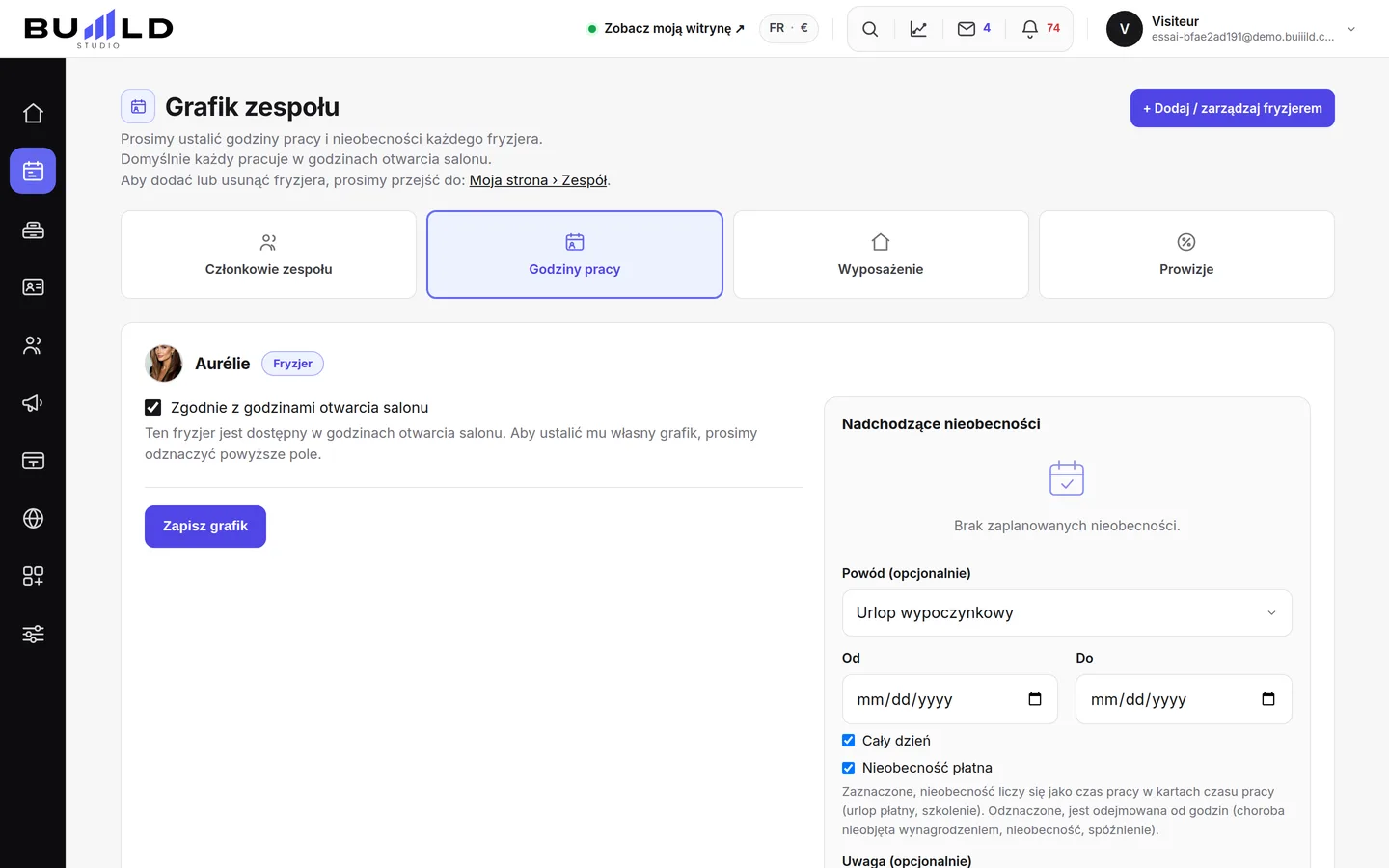Grafik: jedna karta na każdego fryzjera.
