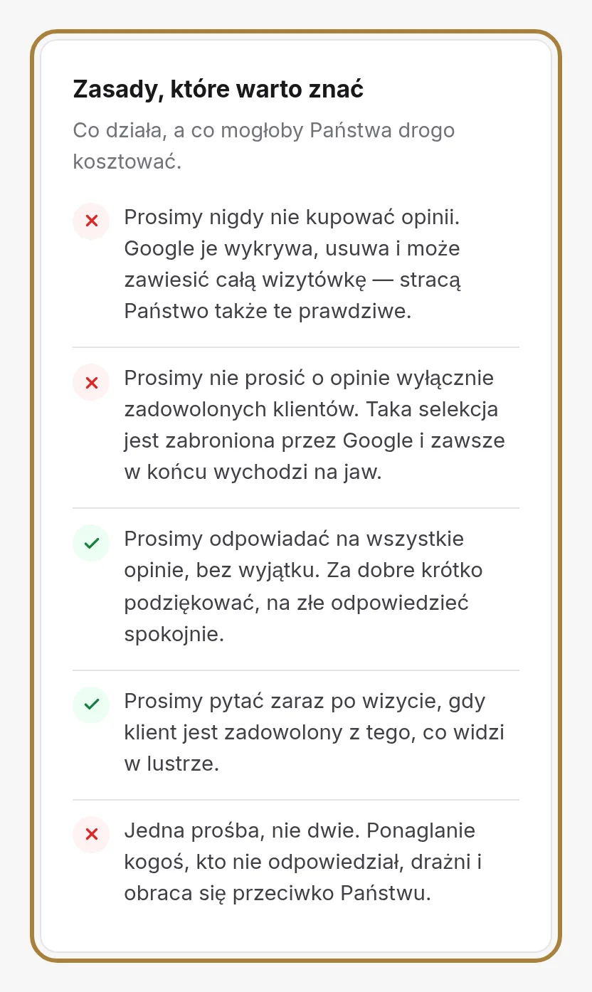 Zasady, których nie wolno przekraczać.