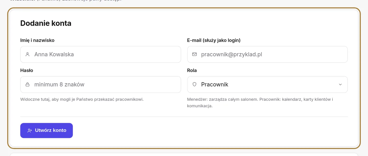 Zaproszenie osoby.