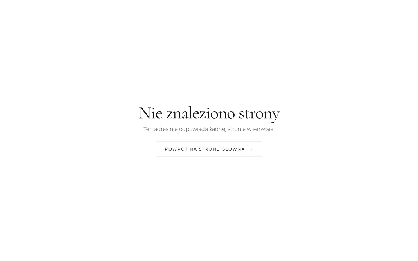 Strona „Karty podarunkowe” na publicznej stronie salonu.