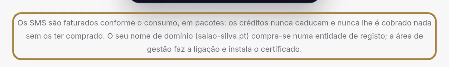 O que não está incluído.