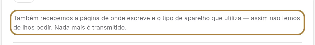 O que recebemos além disso: a página e o dispositivo.