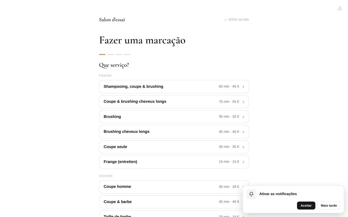 Marcações online 24 horas por dia | Buiiild.com
