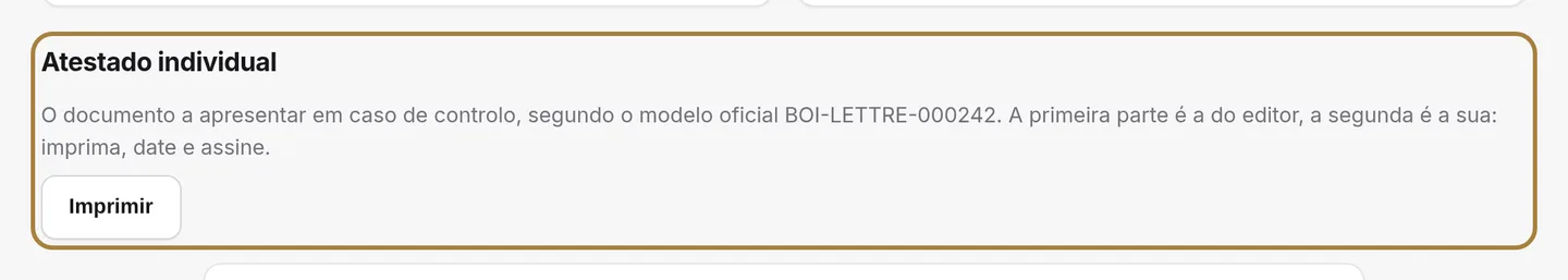 Imprimir a declaração.