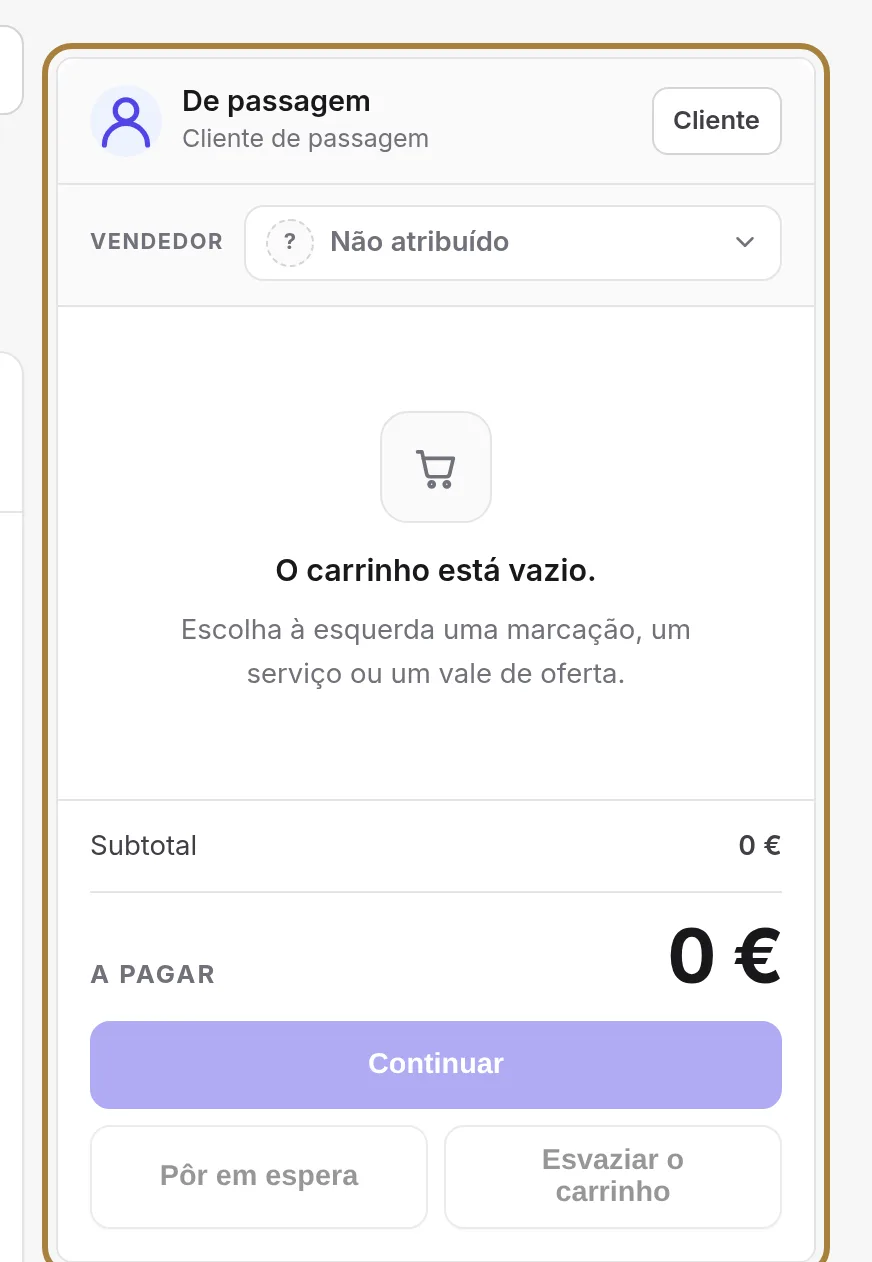 O carrinho: para quem, a que preço, por quem.