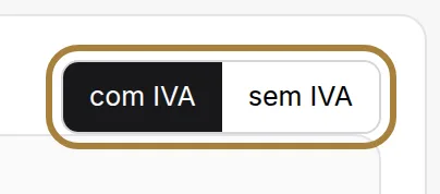 Sem ou com IVA, como a sua fatura.