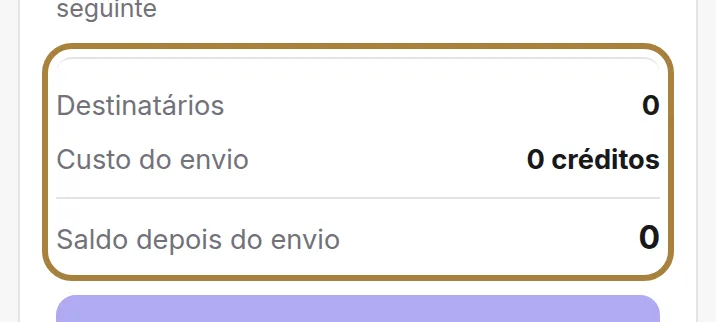 O custo total, e o saldo que lhe vai restar.