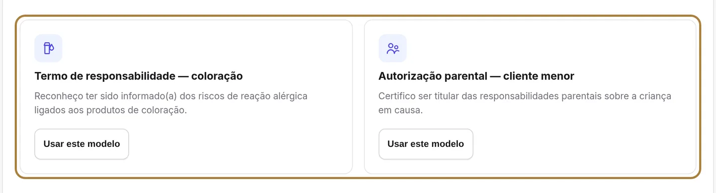 Dois modelos já prontos: coloração e menor.