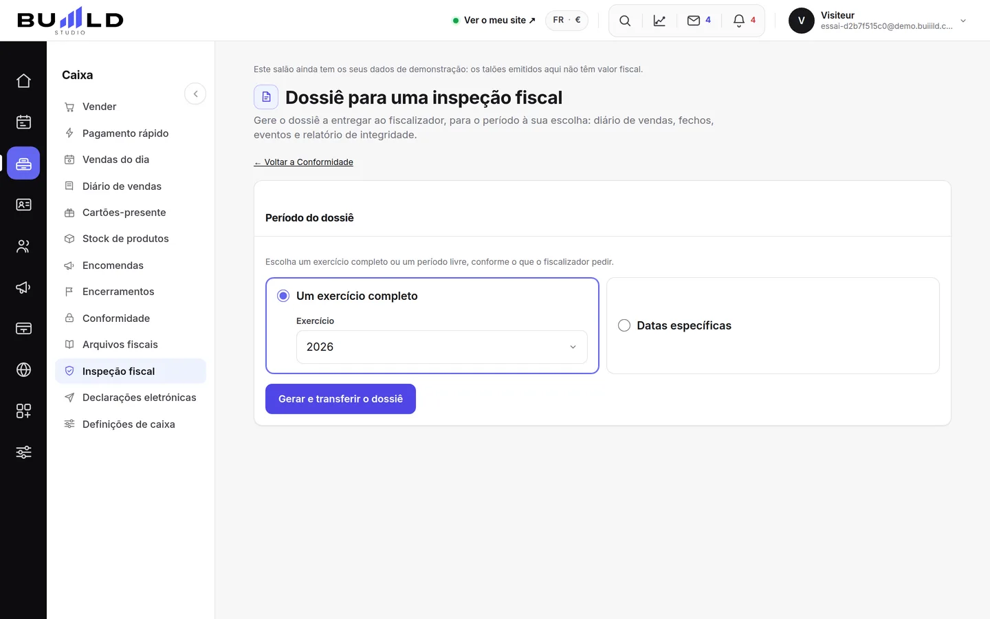 O dossiê de fiscalização. | Buiiild.com