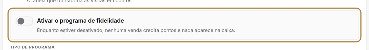 Nada se acumula enquanto o programa estiver desligado.