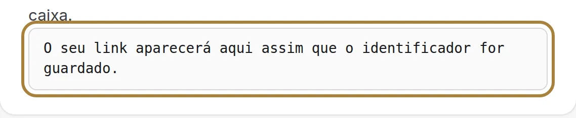 A sua ligação de recolha.