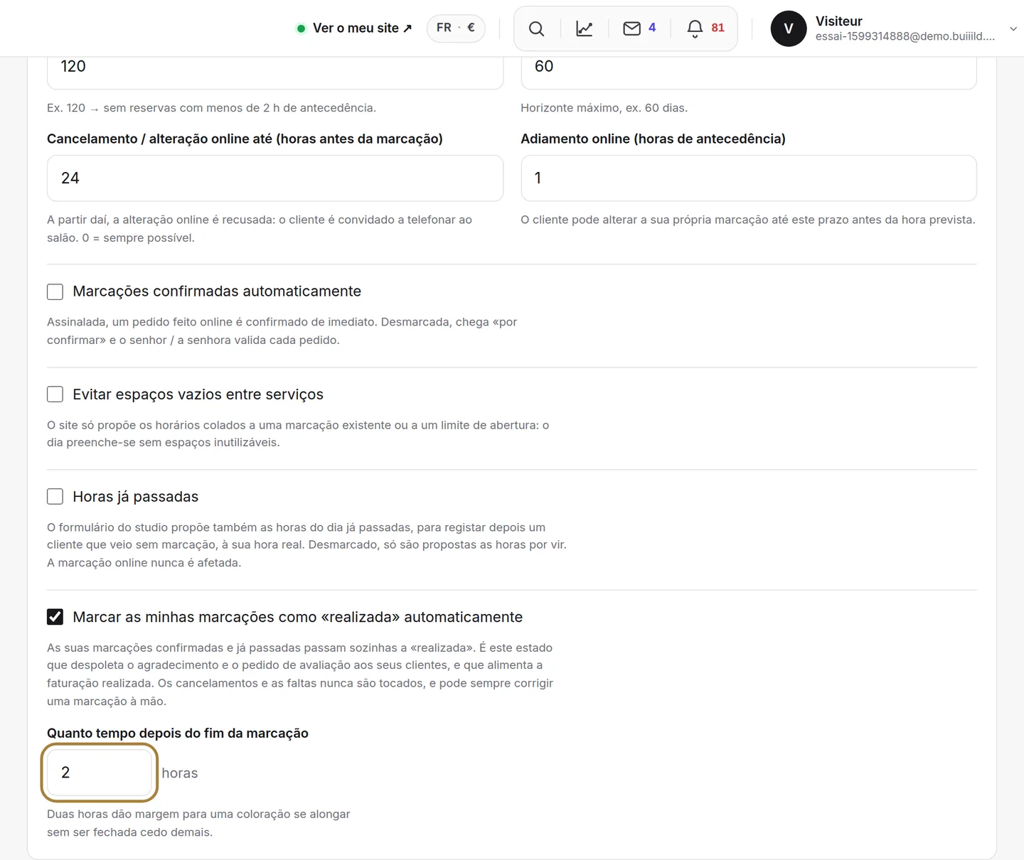 A passagem automática a «realizada».