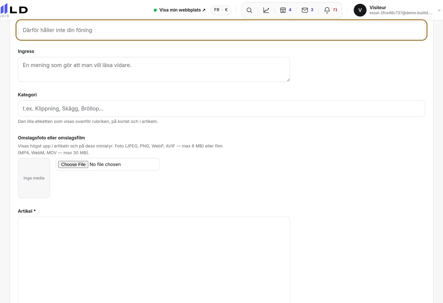 Titeln: meningen Google visar.