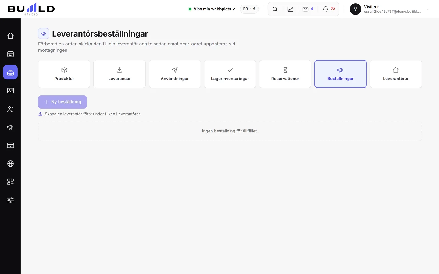 Leverantörsbeställningarna.