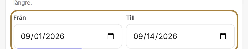 Arkivet för en period: två datum, en fil.