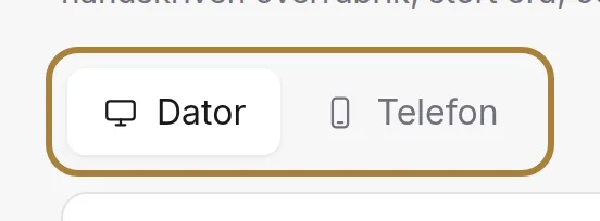 Dator och telefon: två separata bildspel.