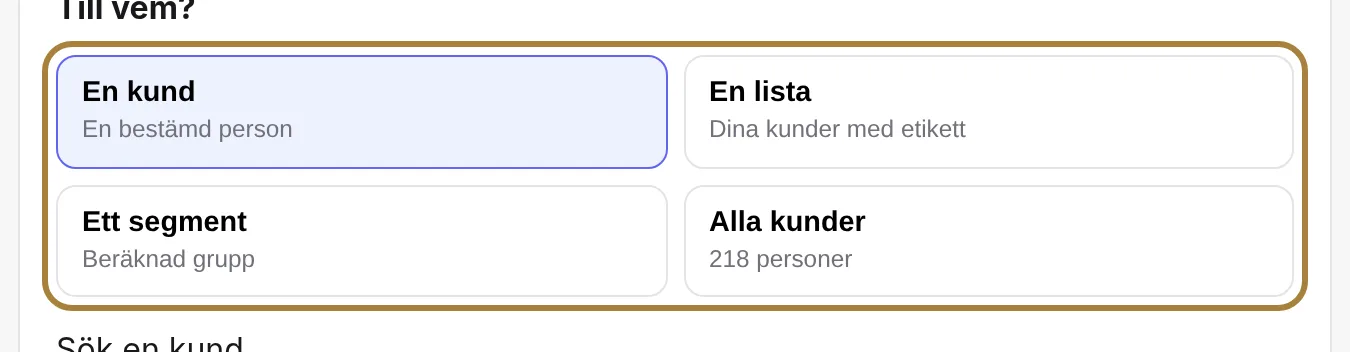 Vem du skriver till.