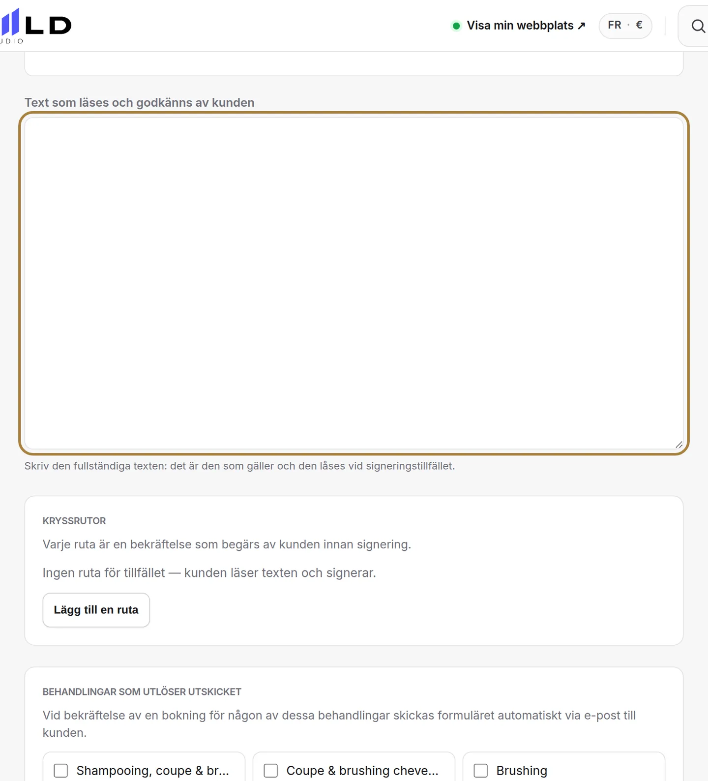 Den bindande texten, och frågorna att ställa innan.