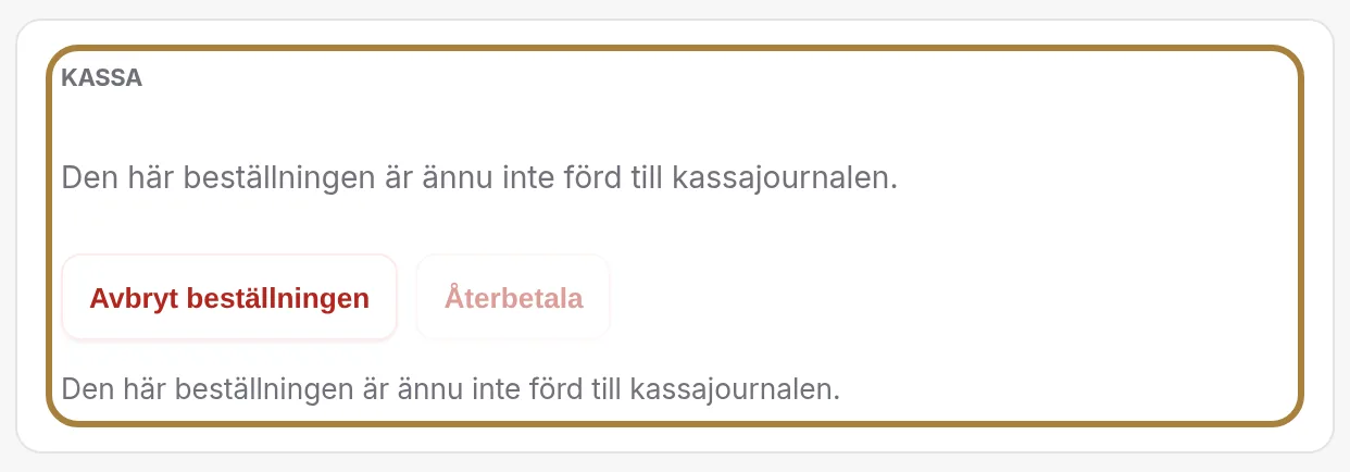 Ta betalt eller återbetala.