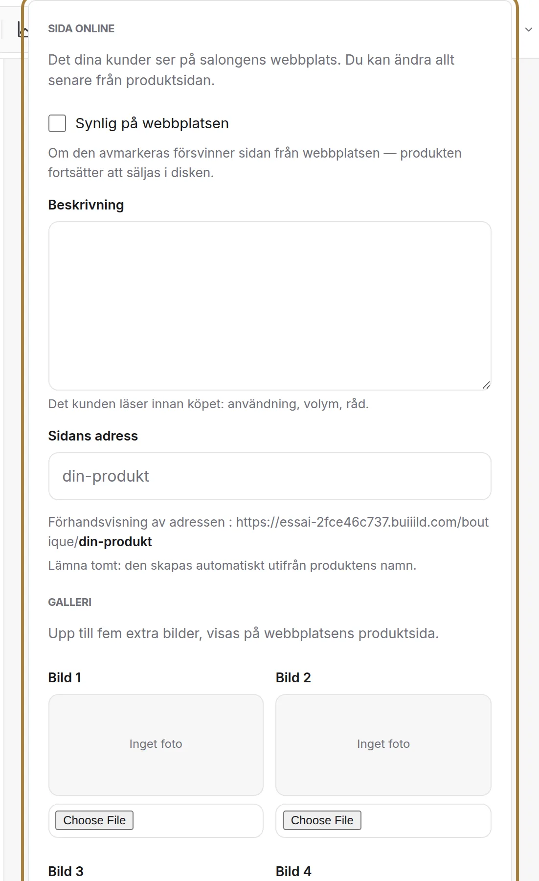 Webbplatssidan: synlighet, beskrivning, adress, foton.