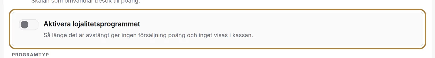 Inget samlas så länge programmet är avstängt.