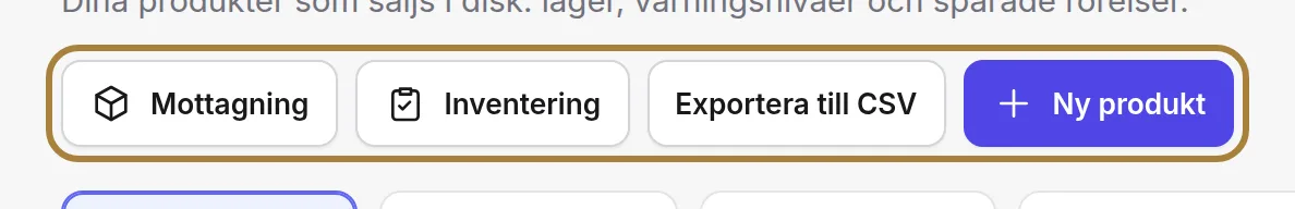 Dagens åtgärder.