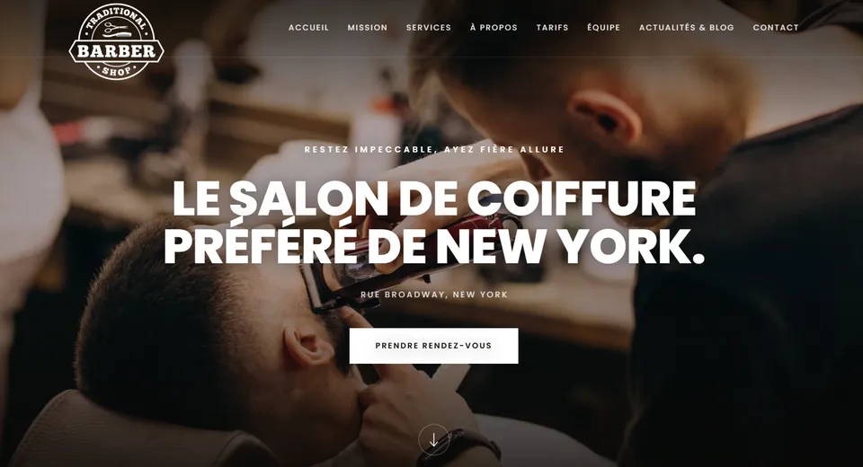 Preview of the Barber Shop website