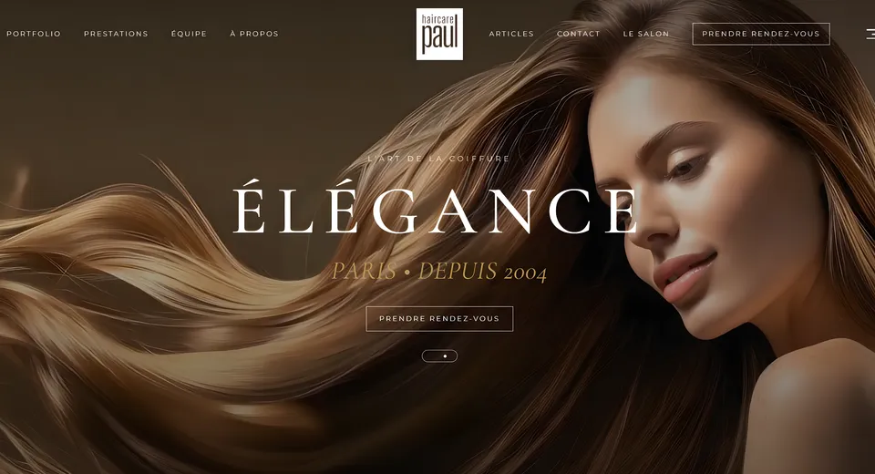 Preview of the Hair Paul website