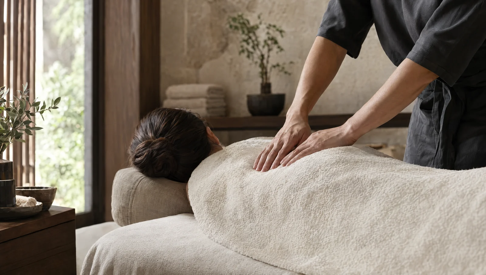 Illustration: massage in a wellness space. | Buiiild.com